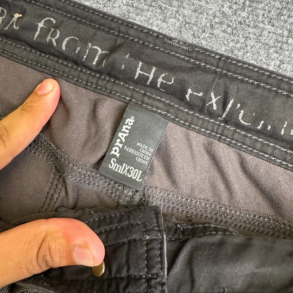 Prana Zion Cargo Pants Mens 30 Gray Hiking Outdoor Climbing Stretch